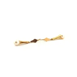 Boucles d'oreilles Or Jaune 18k & Perles