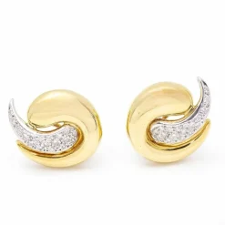 Boucles d'Oreilles 2 Ors Diamants