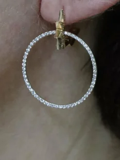Boucles d'oreilles 2 Ors Diamant