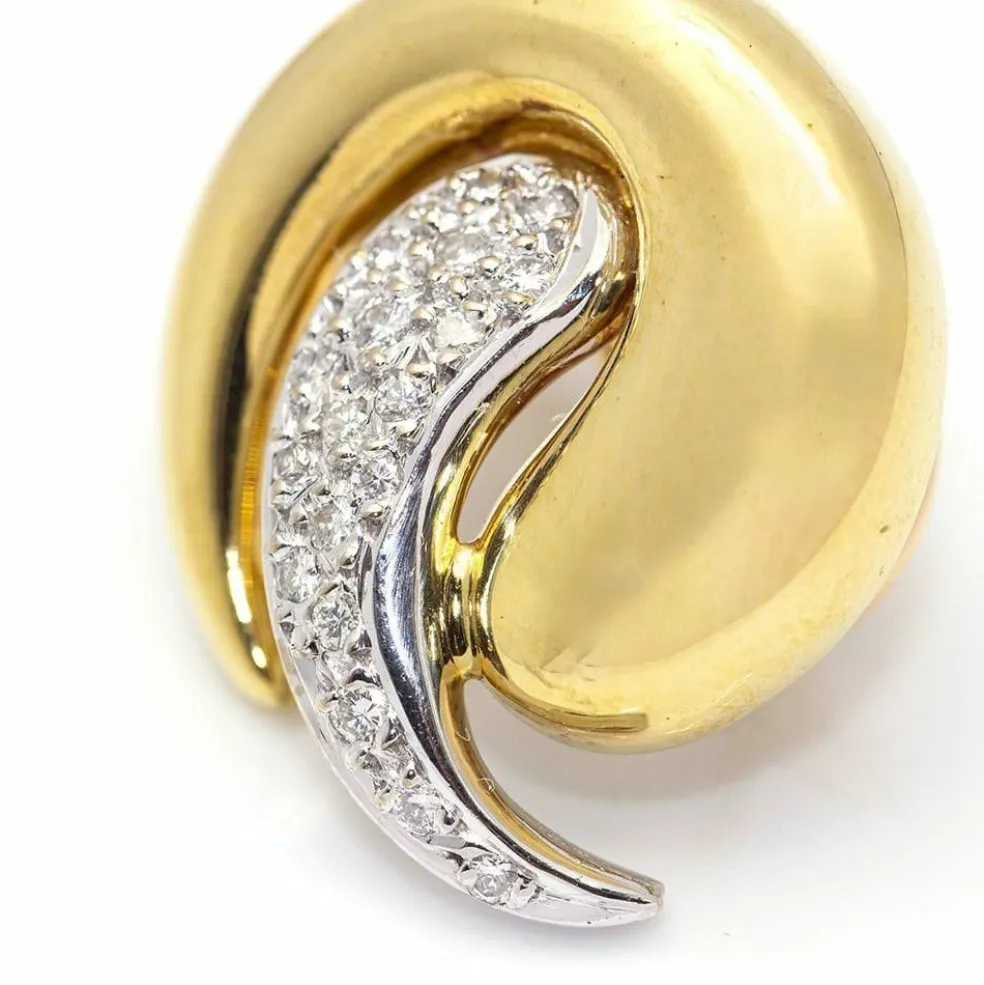 Boucles d'Oreilles 2 Ors Diamants