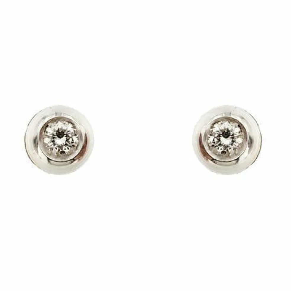 Boucles d'oreilles à pointe lumineuse en diamant de 0,20 ct
