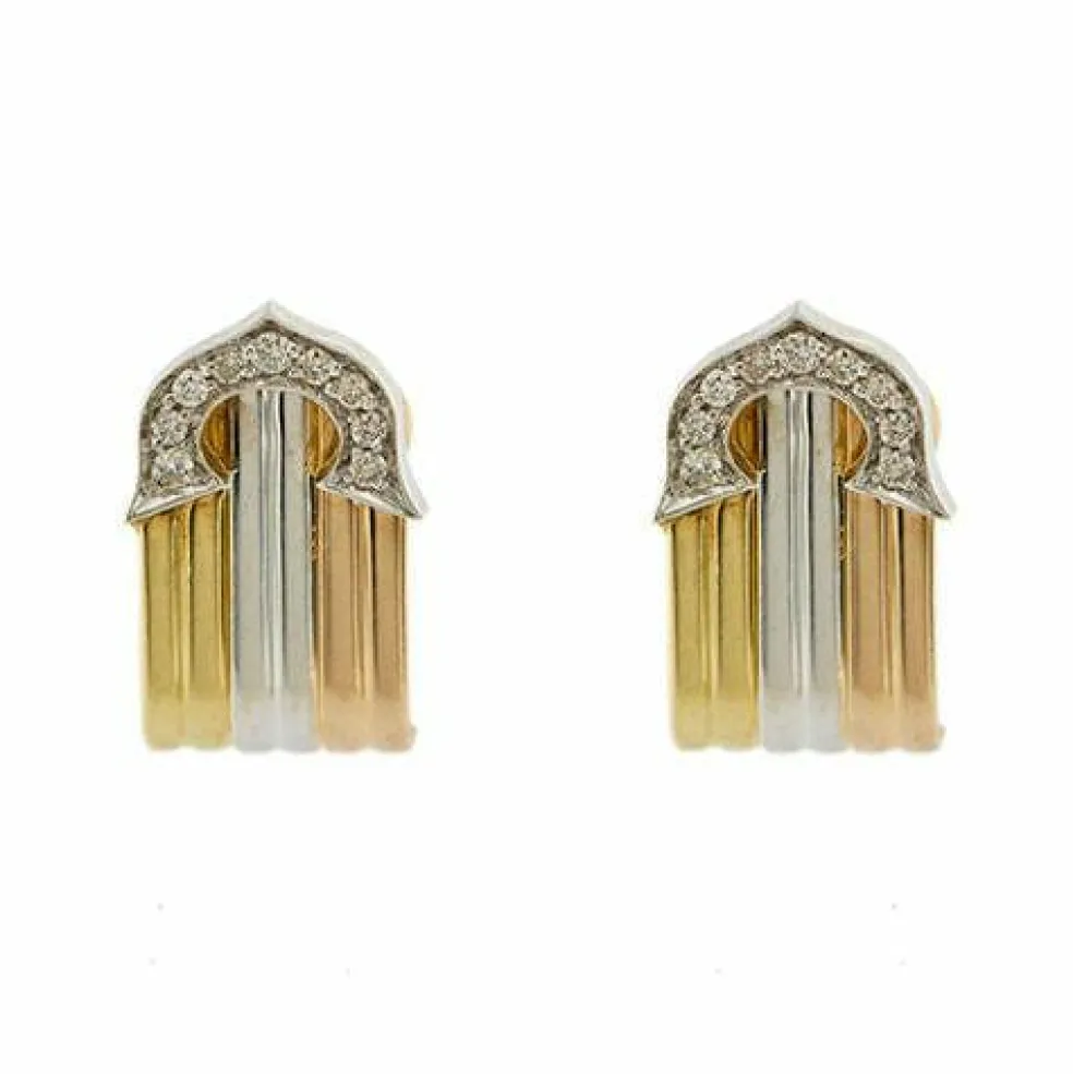 Boucles d'oreilles à tige en diamant