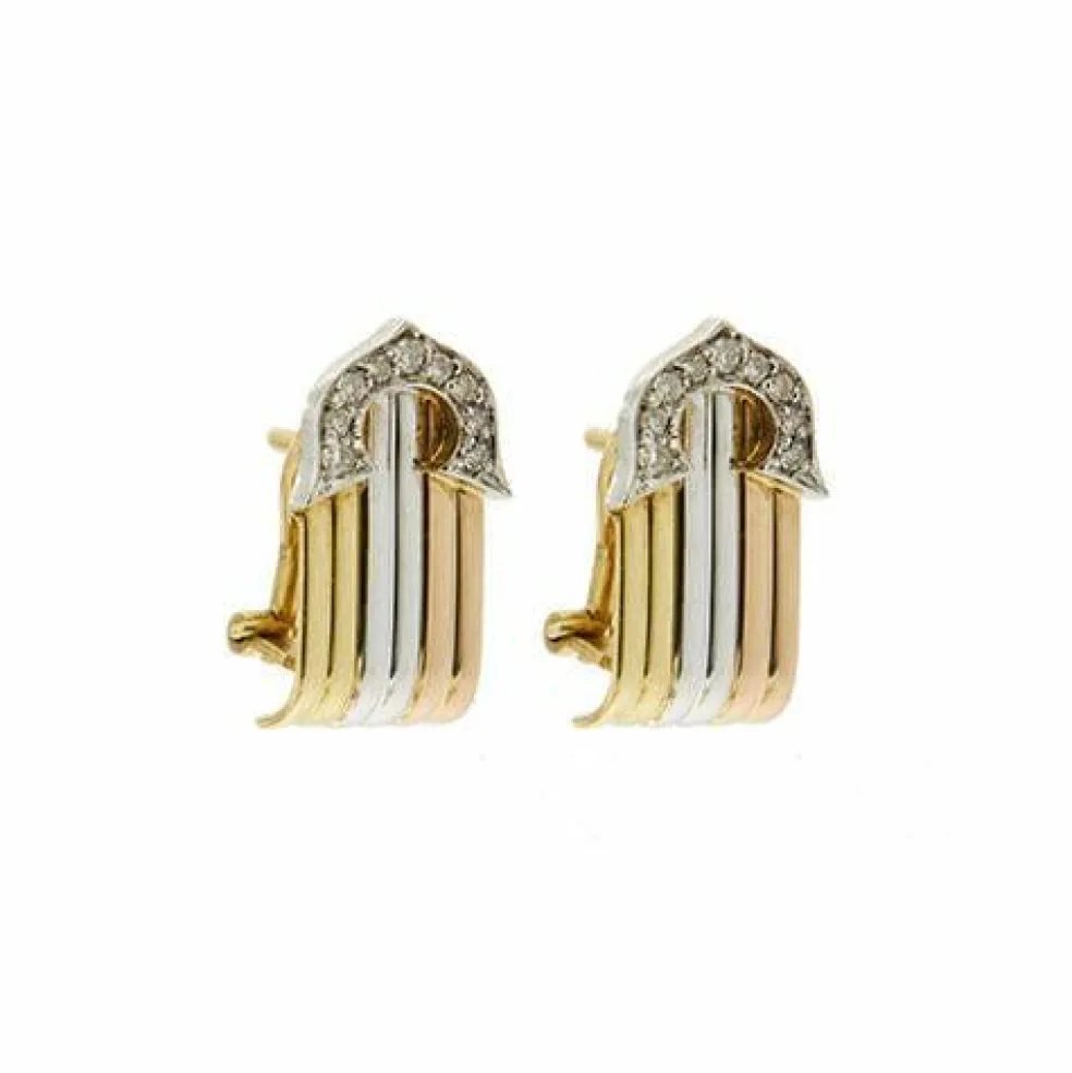 Boucles d'oreilles à tige en diamant