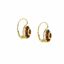 Boucles d'oreilles à tige en grenat