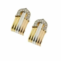 Boucles d'oreilles à tige en diamant