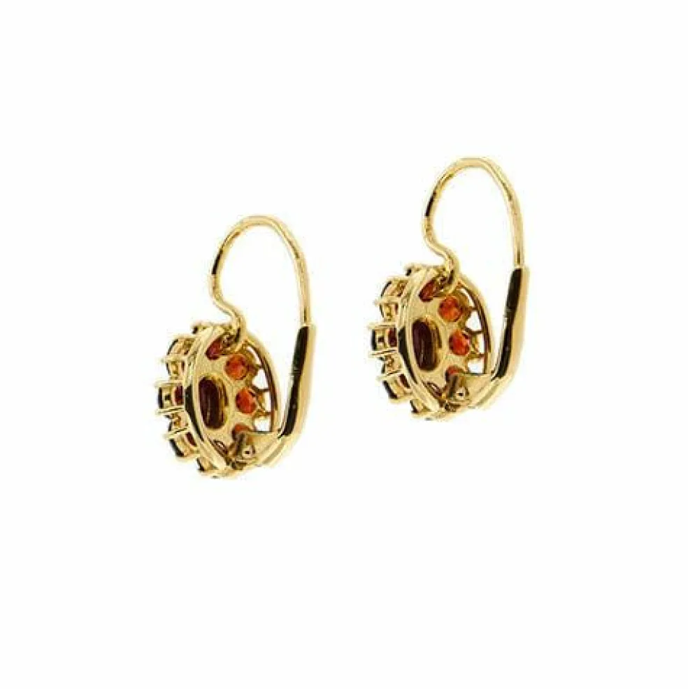 Boucles d'oreilles à tige en grenat