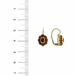 Boucles d'oreilles à tige en grenat