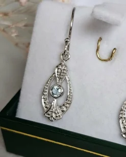Boucles d'oreilles Aigue-marines
