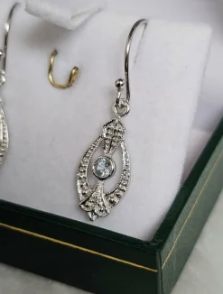 Boucles d'oreilles Aigue-marines