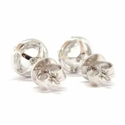 Boucles d'oreilles aigues-marines diamants or blanc
