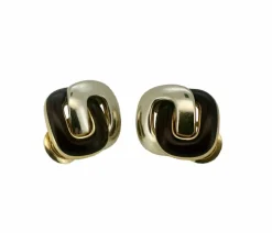 Boucles d'oreilles amarante or jaune