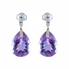 Boucles d'oreilles améthyste poire