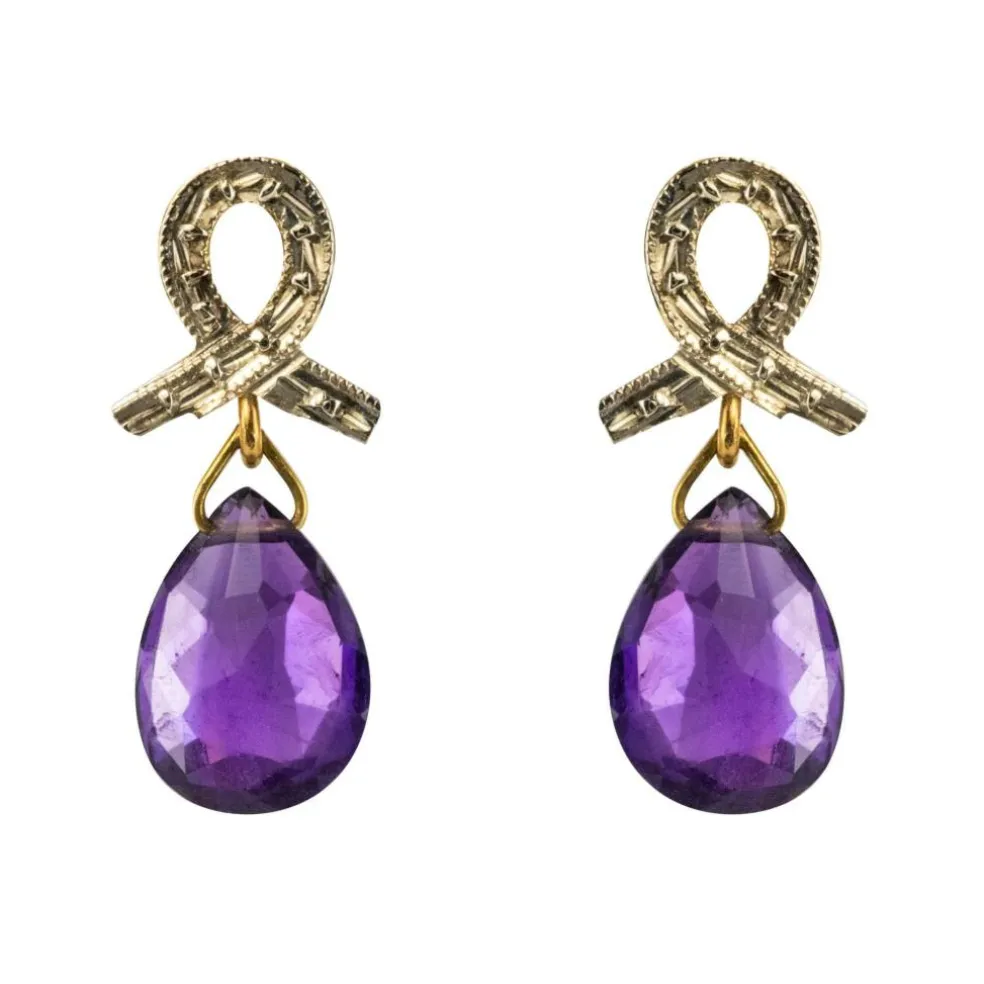 Boucles d'oreilles améthystes