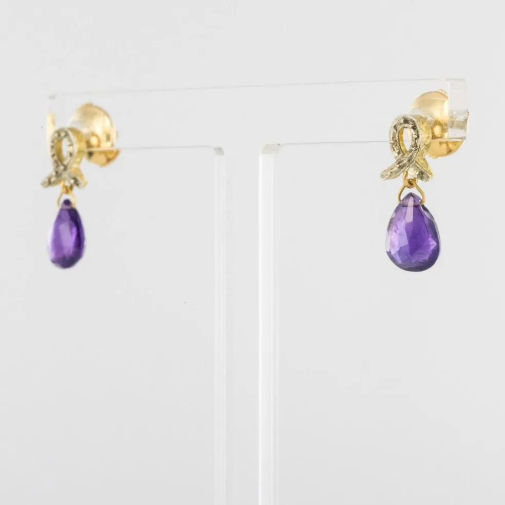 Boucles d'oreilles améthystes