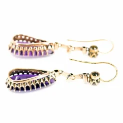 Boucles d'oreilles améthystes, diamants