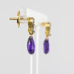 Boucles d'oreilles améthystes
