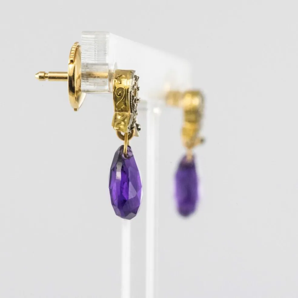 Boucles d'oreilles améthystes
