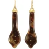 Boucles d'oreilles anciennes en or piqué écaille de tortue