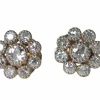 Boucles d'oreilles anciennes en diamants de la vieille mine