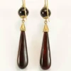 Boucles d'oreilles anciennes en or piqué écaille de tortue