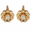 BOUCLES D'OREILLES ANCIENNES OR & DIAMANTS
