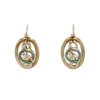 Boucles d'oreilles ancienne Dormeuses Or et émail
