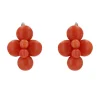Boucles d'oreilles anciennes perles de corail
