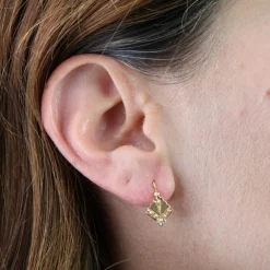 Boucles d'oreilles anciennes dormeuses perles fines