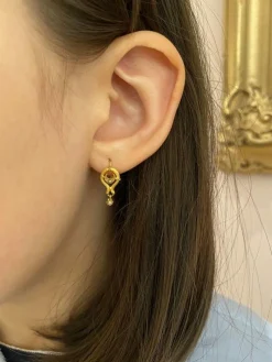 Boucles d'oreilles anciennes en or jaune