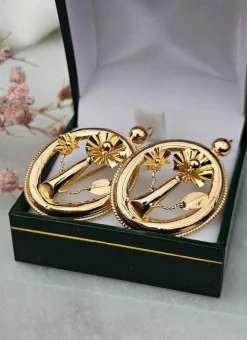 Boucles d'oreilles anciennes or jaune