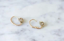 Boucles d'oreilles anciennes diamants 1,00 Ct