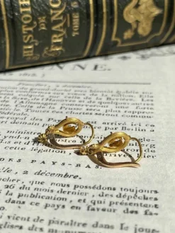 Boucles d'oreilles anciennes en or jaune
