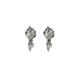 Boucles d'oreilles anciennes Diamants