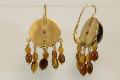 Boucles d'oreilles anciennes en or piqué écaille de tortue