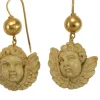 Boucles d'oreilles antiques Camées de lave
