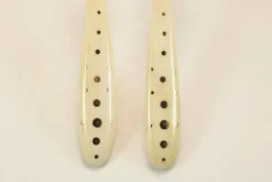 Boucles d'oreilles antiques en or piqué ivoire