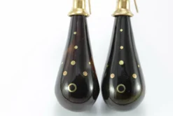 Boucles d'oreilles antiques en or piqué écaille de tortue