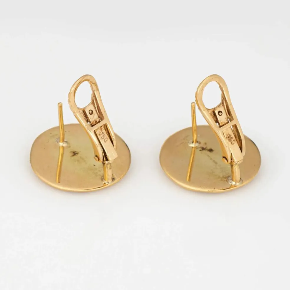 Boucles d'oreilles AOE vintage ronds en or jaune