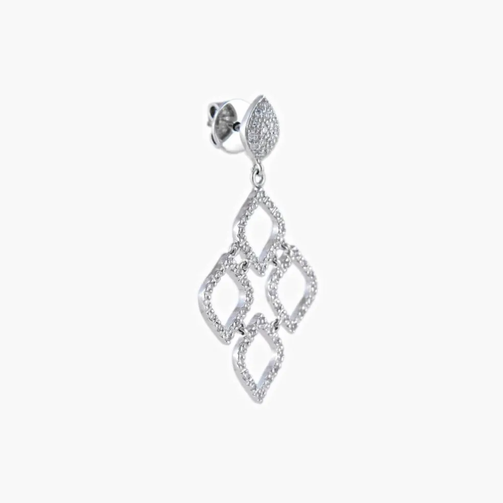 Boucles d'oreilles "arabesques" diamants