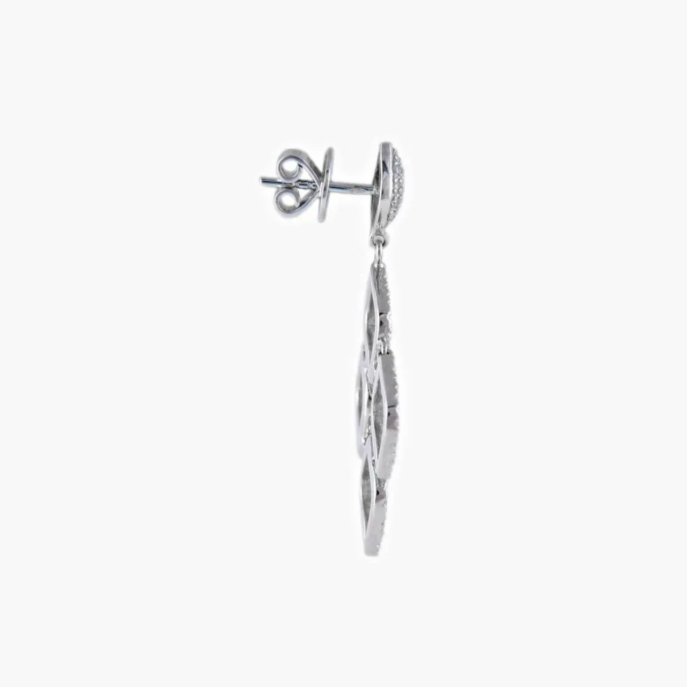 Boucles d'oreilles "arabesques" diamants