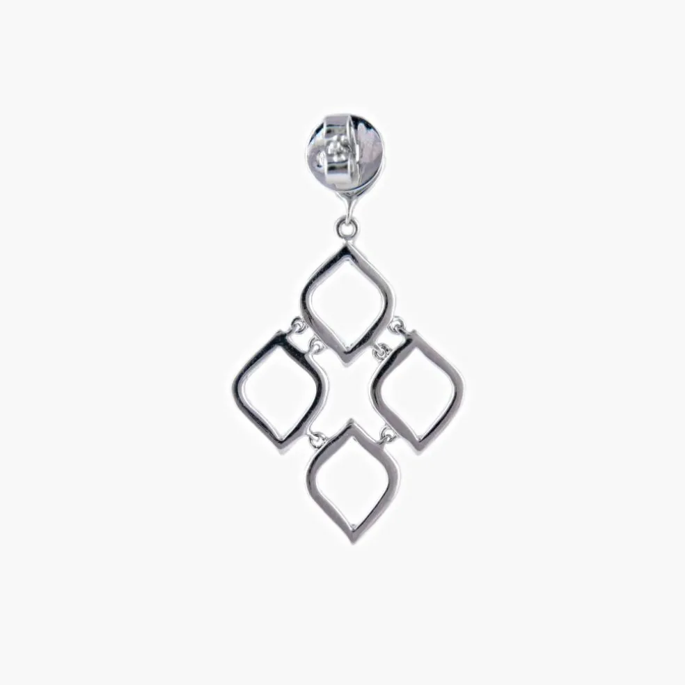 Boucles d'oreilles "arabesques" diamants