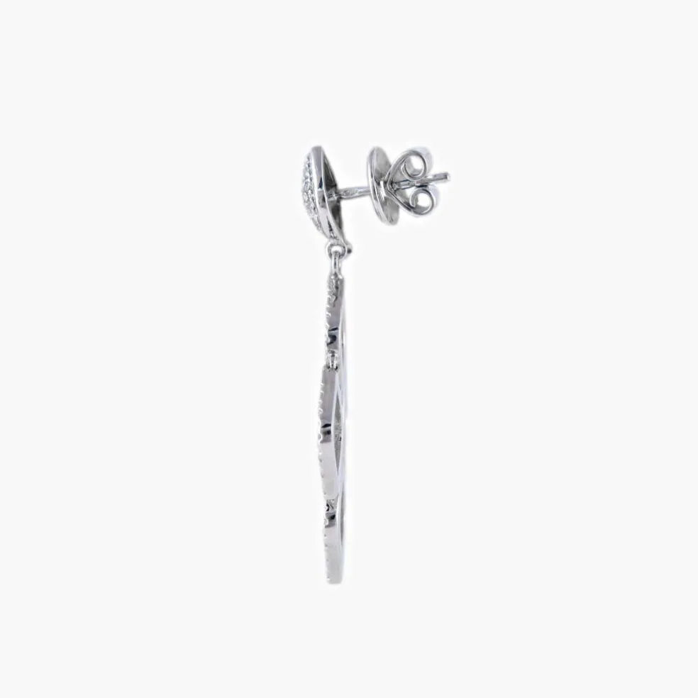 Boucles d'oreilles "arabesques" diamants