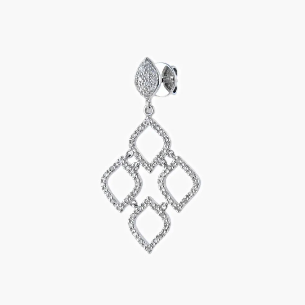 Boucles d'oreilles "arabesques" diamants