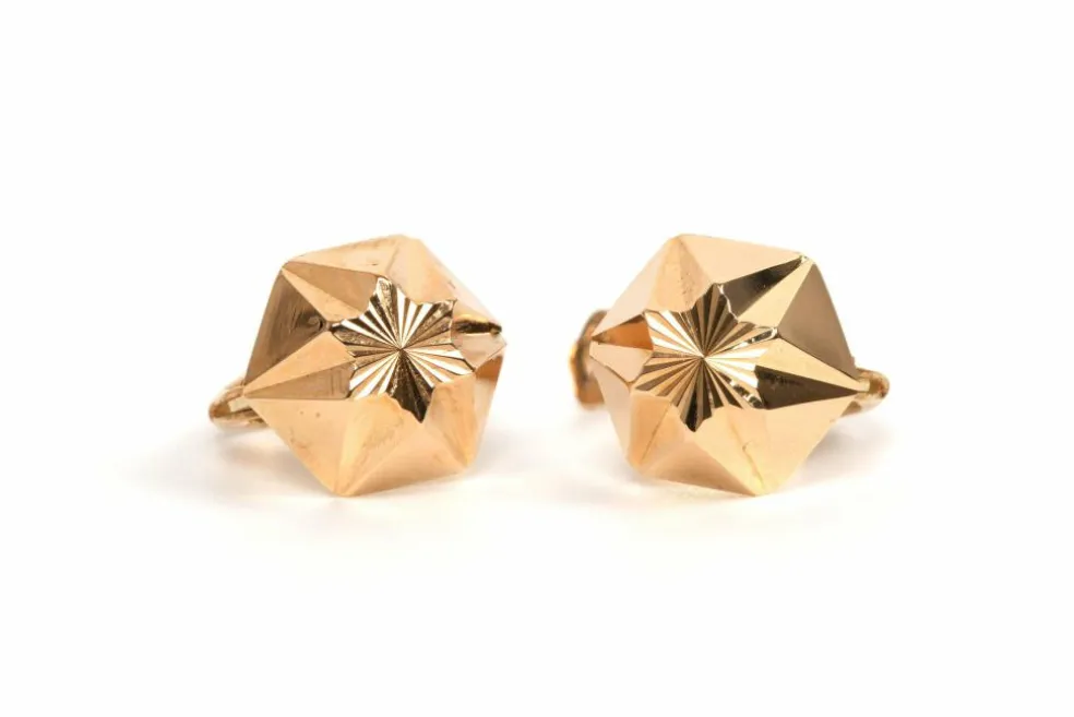 Boucles d'oreilles Art Déco en or jaune