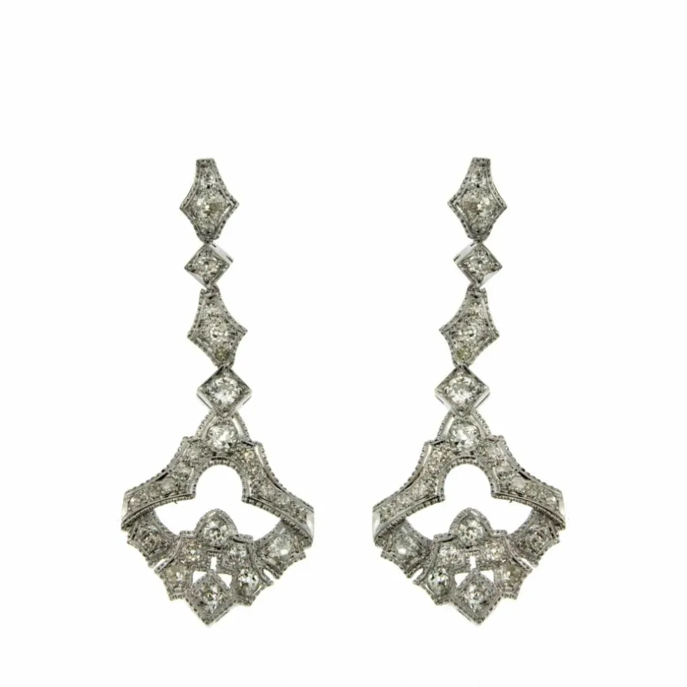 Boucles d'oreilles Art Déco Diamant