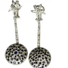 BOUCLES D'OREILLES ART DÉCO SAPHIRS DIAMANTS