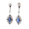 Boucles d'oreilles Art Déco saphirs et diamants