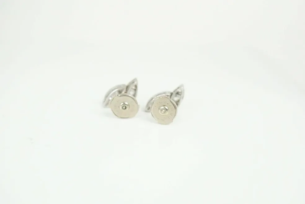 Boucles d'oreilles Art déco or blanc diamants