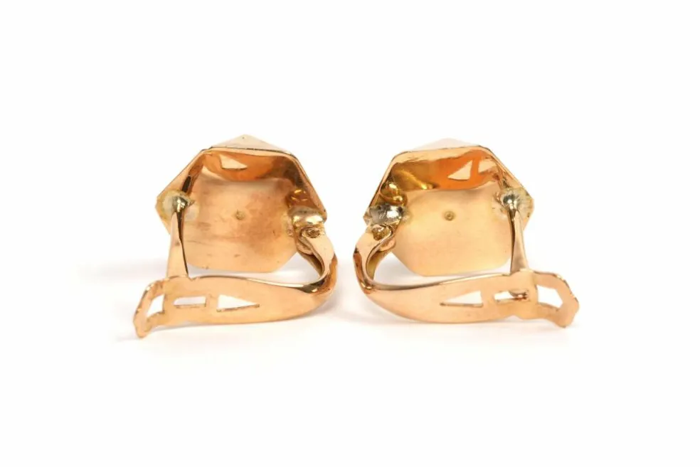Boucles d'oreilles Art Déco en or jaune
