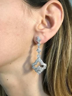 Boucles d'oreilles Art Déco Diamant